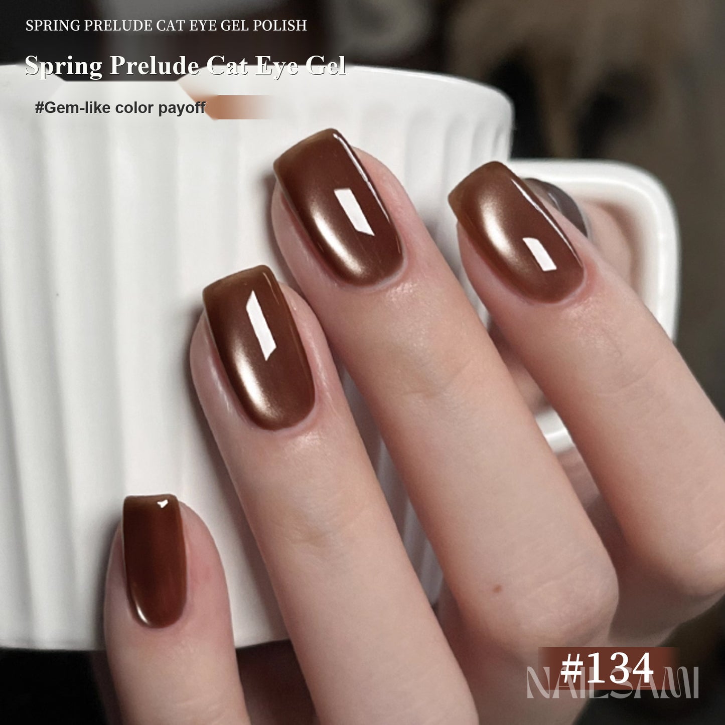NAILSAMI Spring Prelude Crystal Cat Eye Gel - 4 Colors - image 4