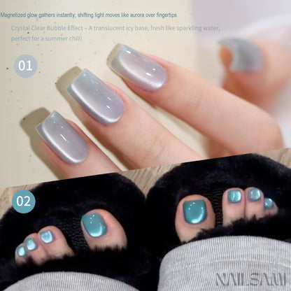 NAILSAMI Glacier Soda Crystal Cat Eye Gel - 6 Colors - image 4