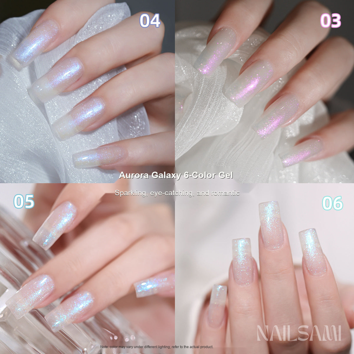 NAILSAMI Aurora Galaxy Fine Shimmer Gel - 6 Colors - image 4