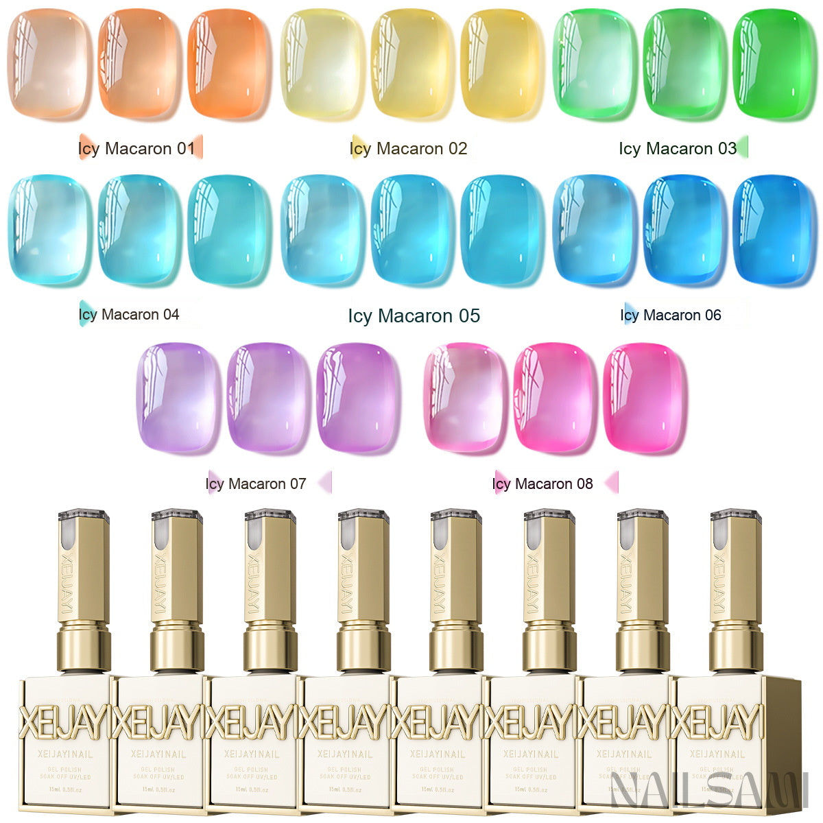 NAILSAMI Dopamine Playground Jelly Gel Polish - 8 Colors - image 5