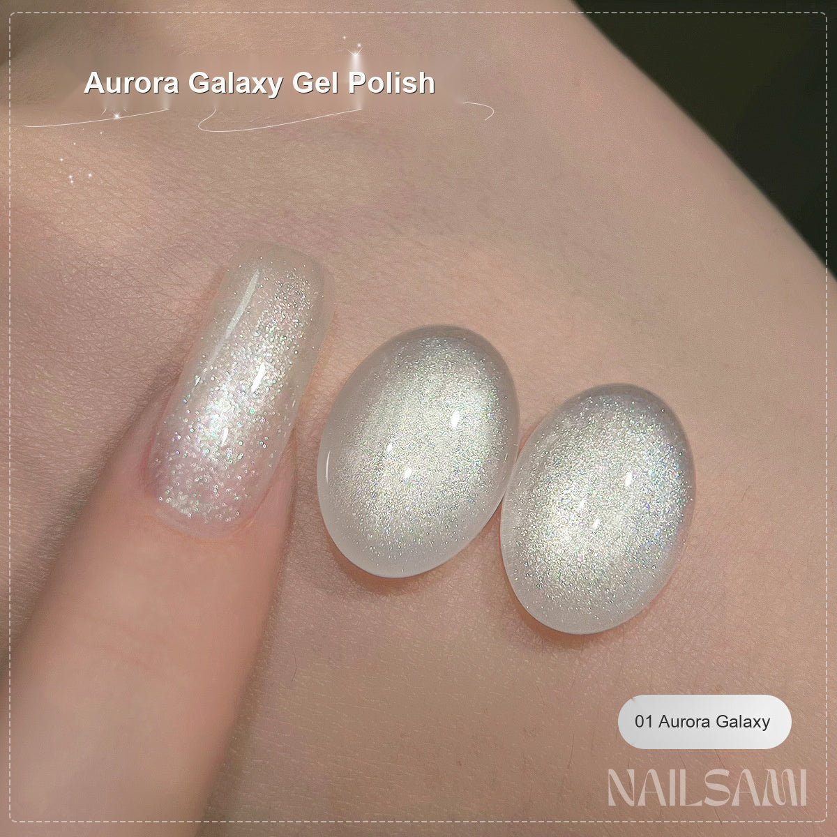NAILSAMI Aurora Galaxy Fine Shimmer Gel - 6 Colors - image 7