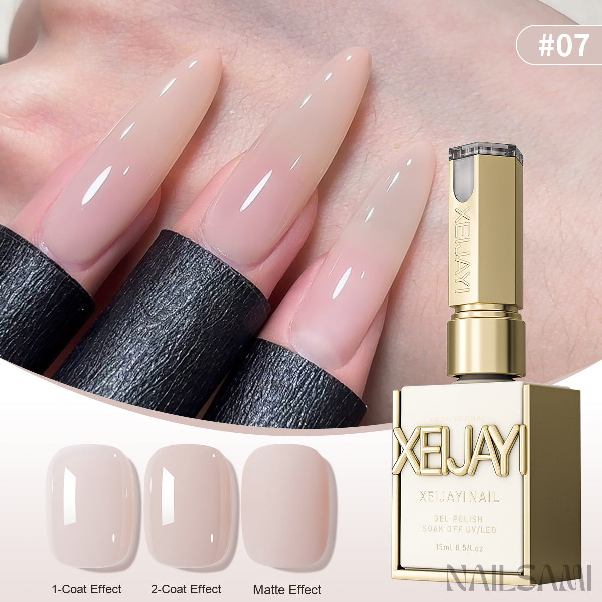 NAILSAMI Icy Nude Sheer Gel Polish - 6 Colors - image 7