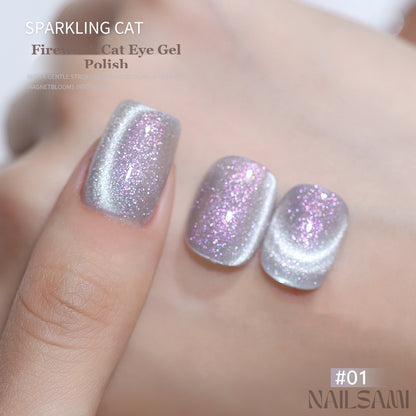 NAILSAMI Firework Crystal Cat Eye Gel - 6 Colors - image 7