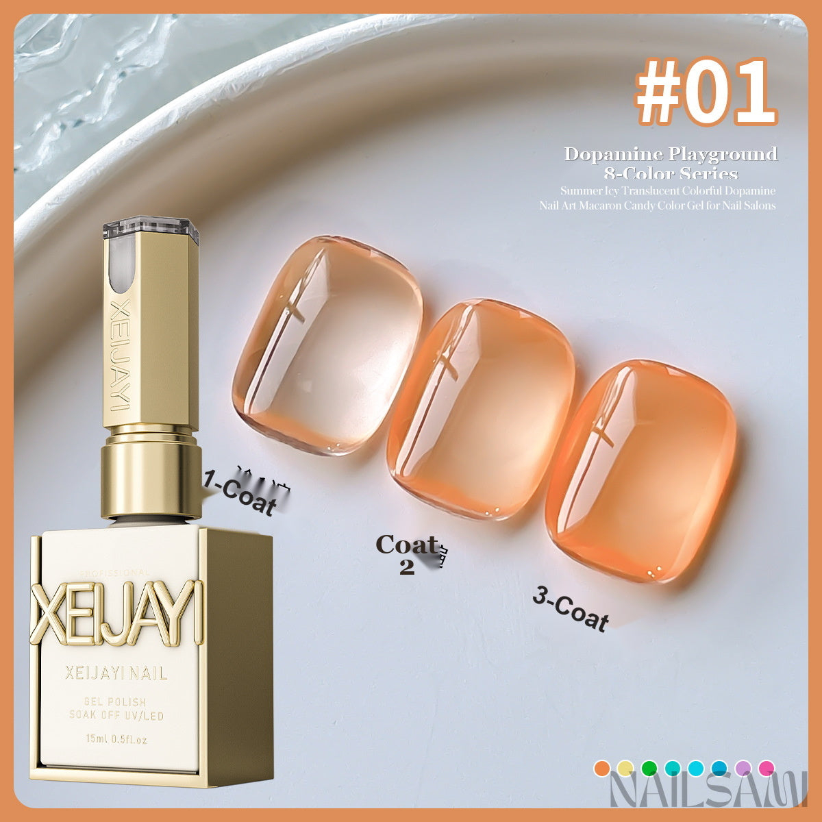 NAILSAMI Dopamine Playground Jelly Gel Polish - 8 Colors - image 7