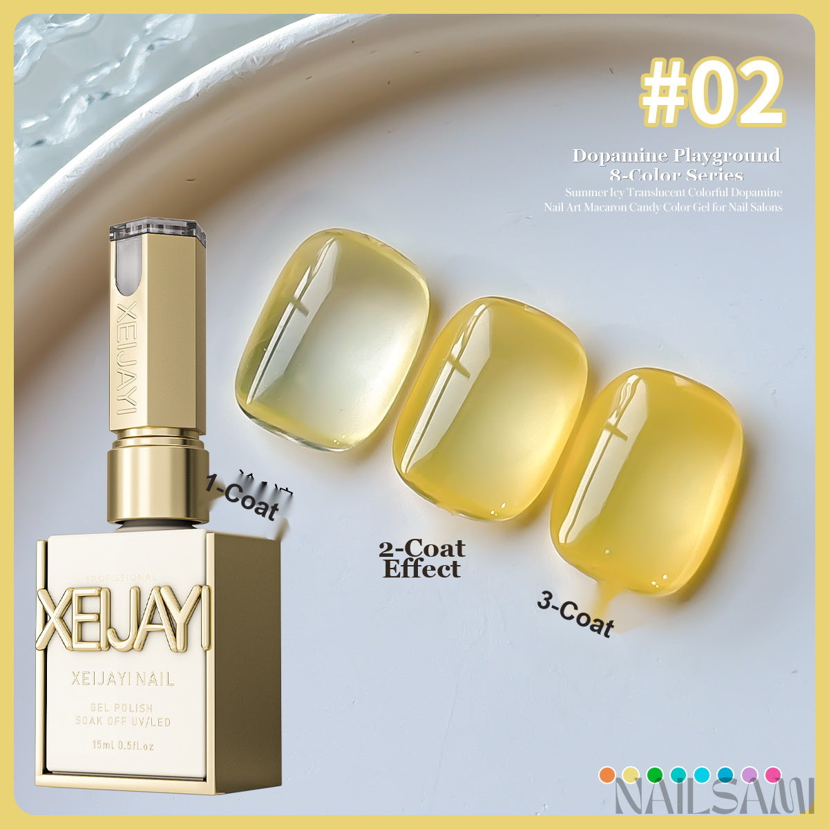 NAILSAMI Dopamine Playground Jelly Gel Polish - 8 Colors - image 8