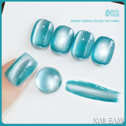 NAILSAMI Glacier Soda Crystal Cat Eye Gel - 6 Colors - image 8