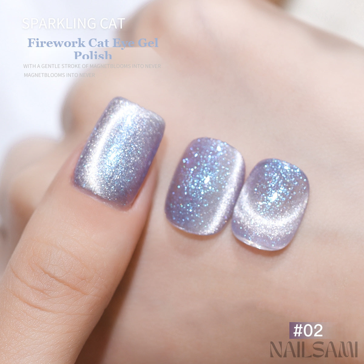 NAILSAMI Firework Crystal Cat Eye Gel - 6 Colors - image 8