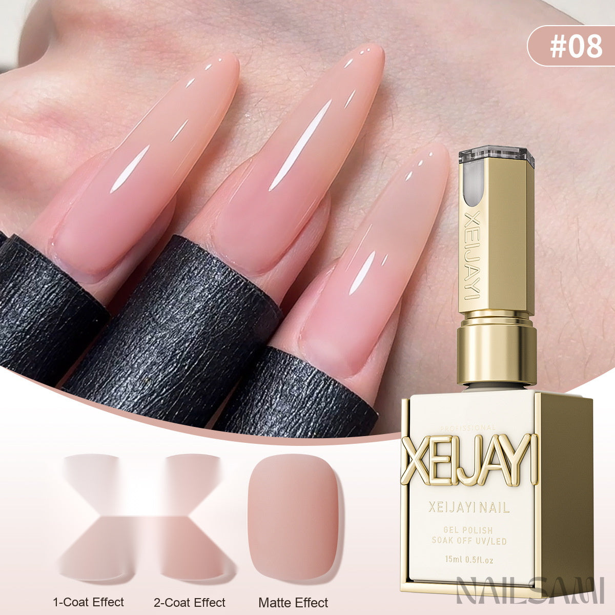 NAILSAMI Icy Nude Sheer Gel Polish - 6 Colors - image 8