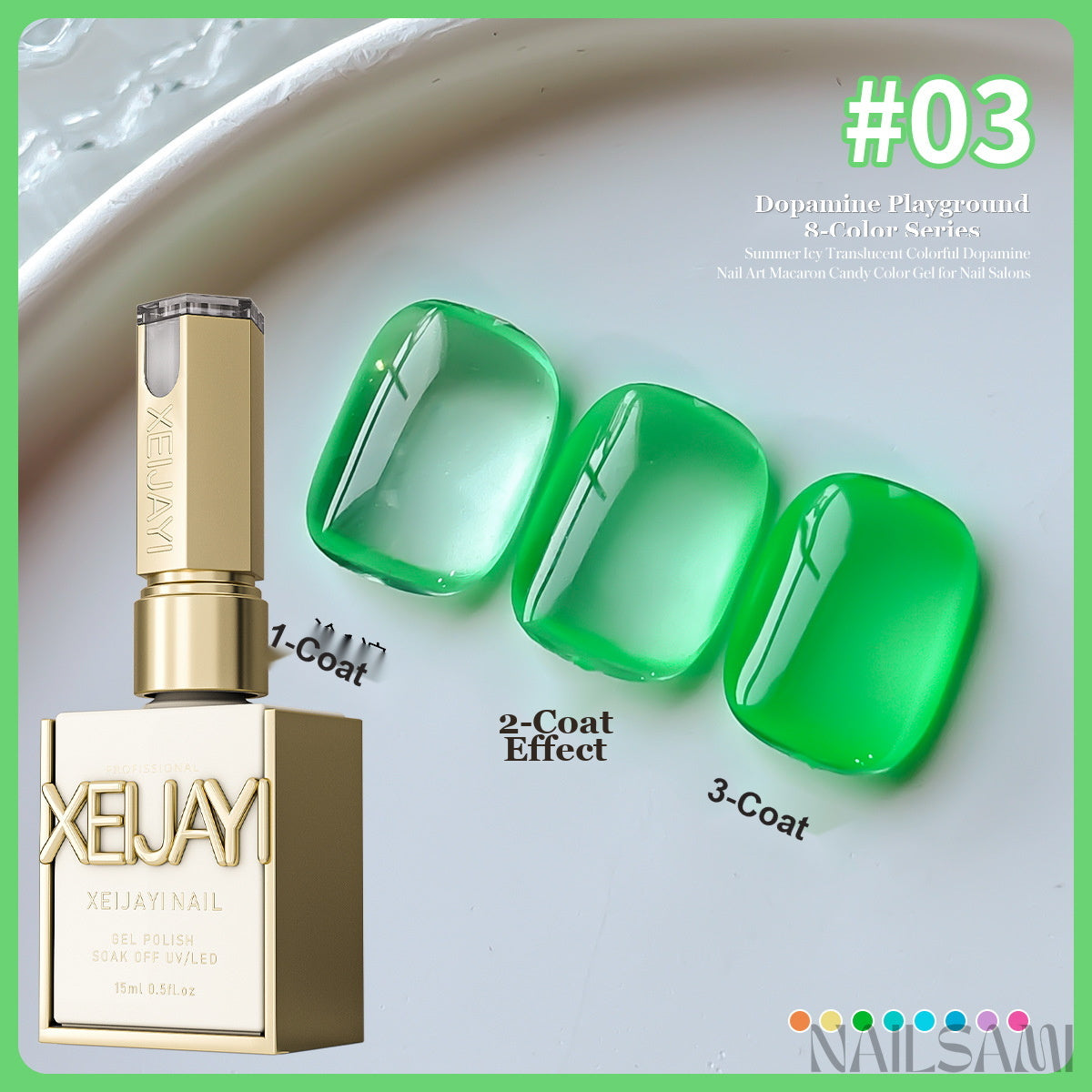 NAILSAMI Dopamine Playground Jelly Gel Polish - 8 Colors - image 9