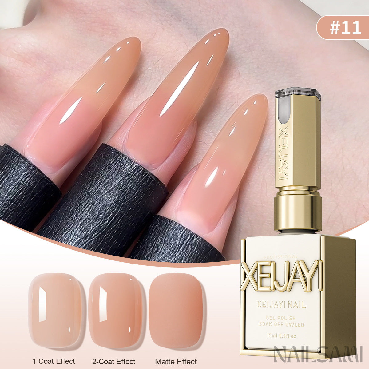 NAILSAMI Icy Nude Sheer Gel Polish - 6 Colors - image 9