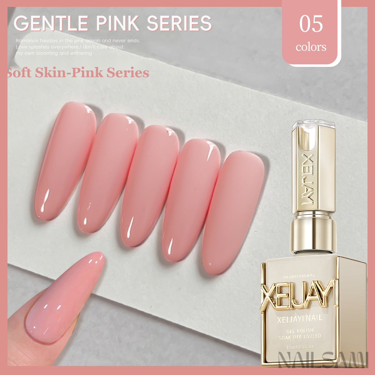 NAILSAMI Soft Skin-Pink Gel Polish - 8 Colors - image 11
