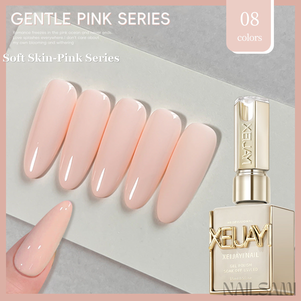 Soft Skin-Pink Gel Polish - 8 Colors - main_14