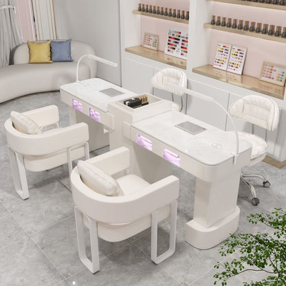 NAILSAMI M1 Double UV Manicure Table Set image 1