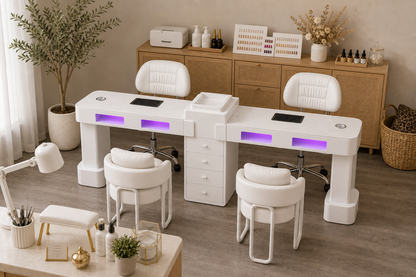 NAILSAMI M1 Double UV Manicure Table Set image 8