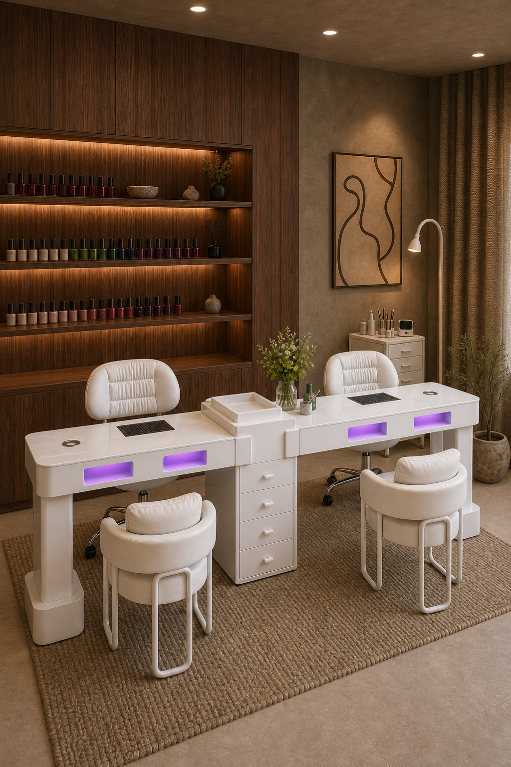 NAILSAMI M1 Double UV Manicure Table Set image 11