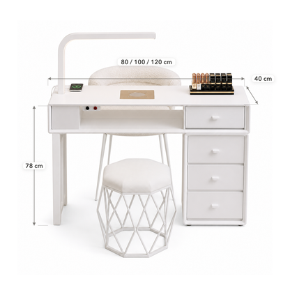 NAILSAMI Single Manicure Table with Dust Collector and LED Lamp image 4