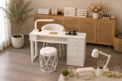NAILSAMI Single Manicure Table with Dust Collector and LED Lamp image 15