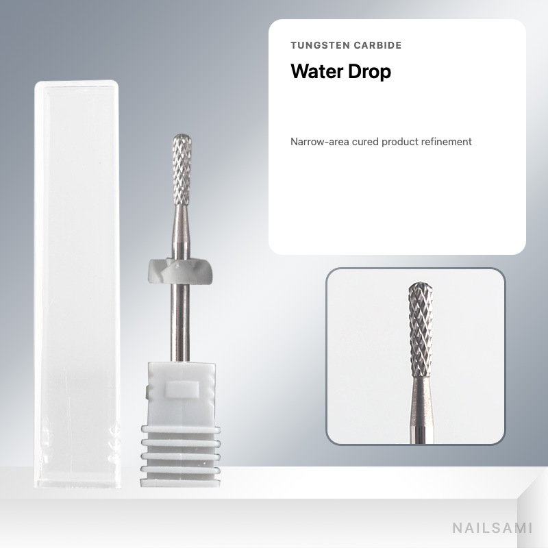 Water-drop tungsten carbide nail drill bit