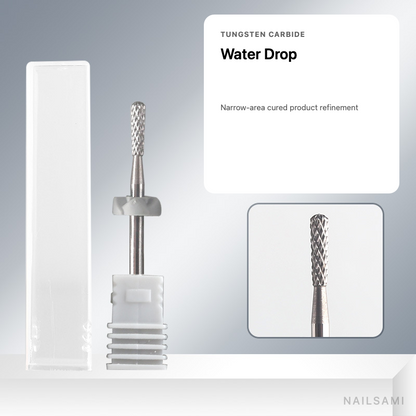 Water-drop tungsten carbide nail drill bit
