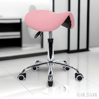 Rolling Saddle Salon Stool