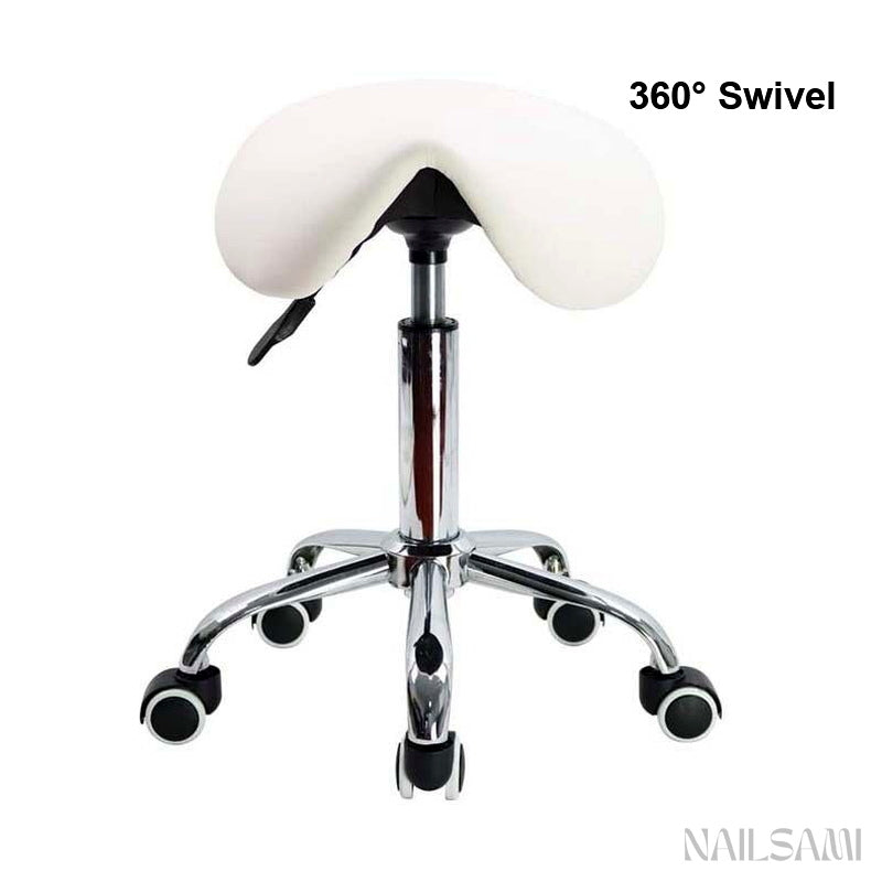 Rolling Saddle Salon Stool