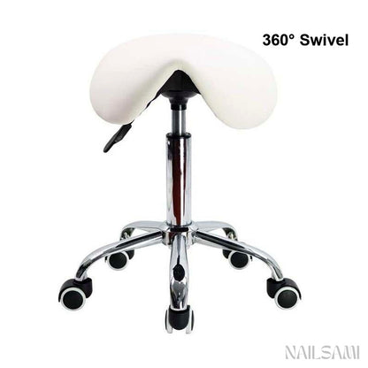 Rolling Saddle Salon Stool