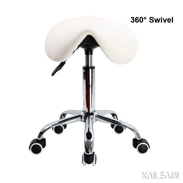 Rolling Saddle Salon Stool