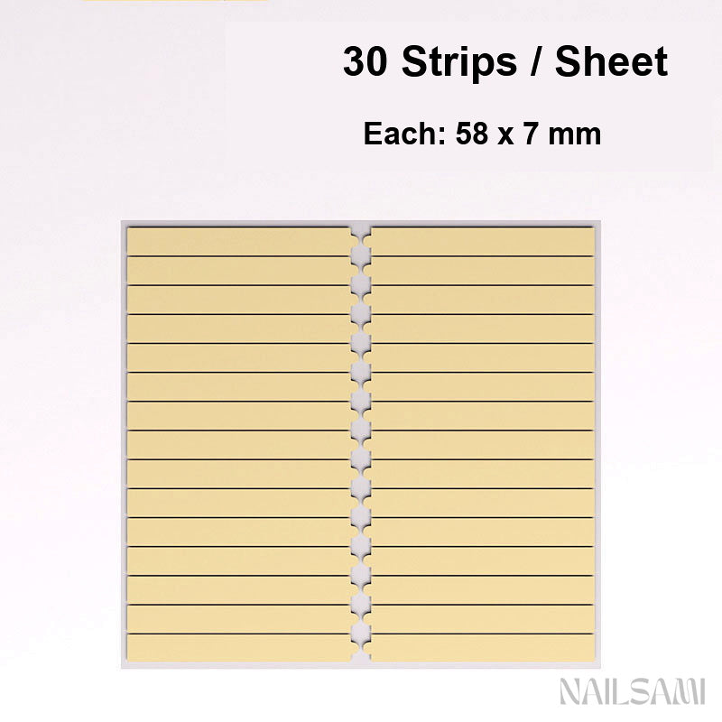 Press-On Nail Adhesive Tabs with Pull Tabs - 30 Strips