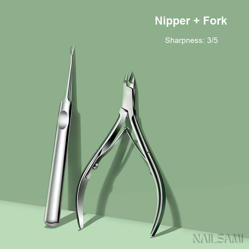 Stainless Steel Cuticle Nipper & Nail Prep Tool Set