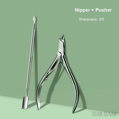 Stainless Steel Cuticle Nipper & Nail Prep Tool Set