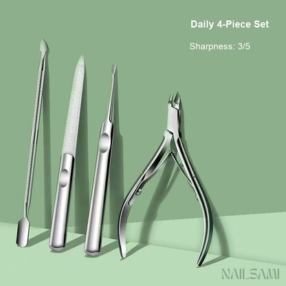 Stainless Steel Cuticle Nipper & Nail Prep Tool Set
