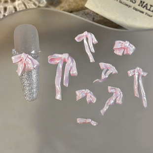 Pearlescent Resin Bow Nail Art Decorations