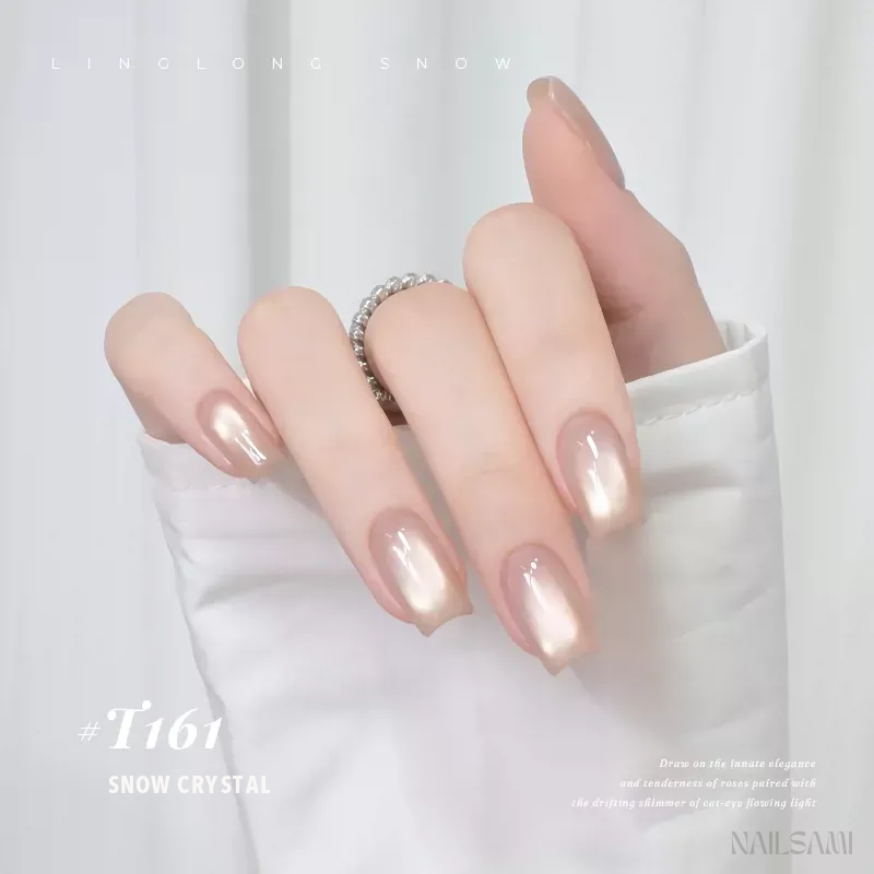 Taye Chantilly Rose T161 Snow Crystal cat eye gel