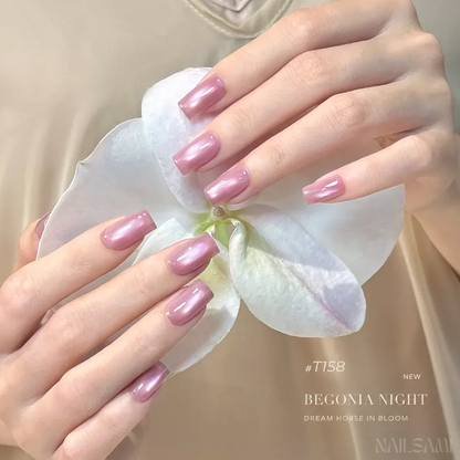 Taye Dream Horse in Bloom T158 Begonia Night cat eye gel