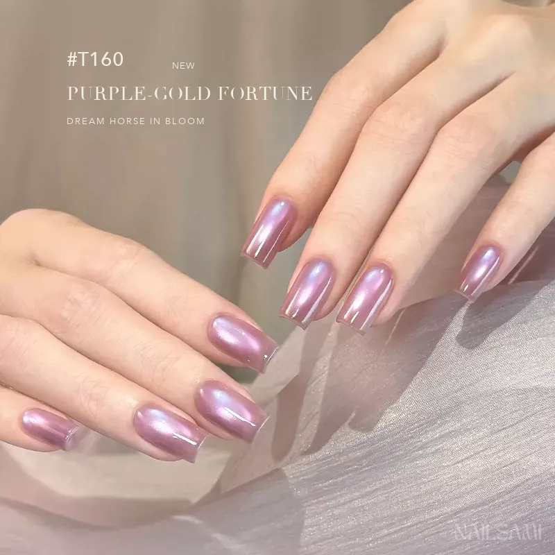 Taye Dream Horse in Bloom T160 Purple-Gold Fortune cat eye gel