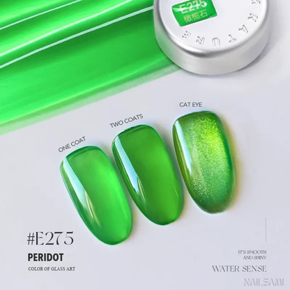 Taye Glass Glow E275 Peridot jelly gel polish