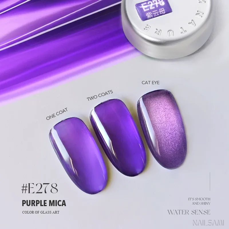 Taye Glass Glow E278 Purple Mica jelly gel polish