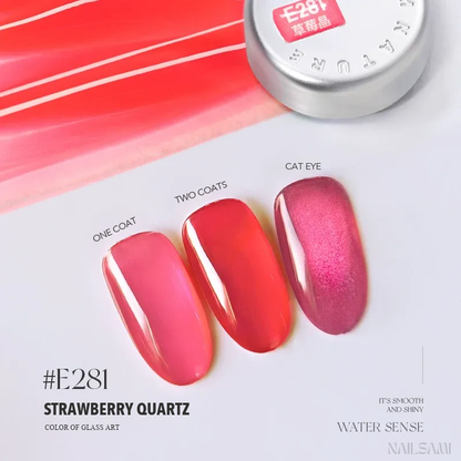 Taye Glass Glow E281 Strawberry Quartz jelly gel polish