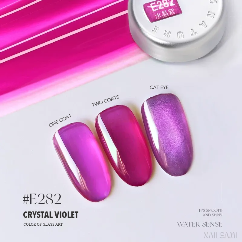 Taye Glass Glow E282 Crystal Violet jelly gel polish