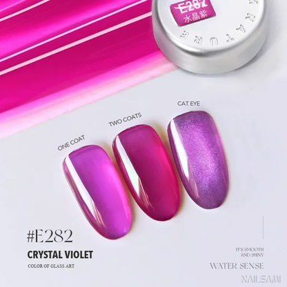 Taye Glass Glow E282 Crystal Violet jelly gel polish