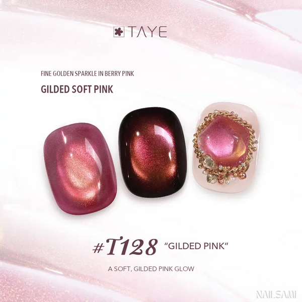 Taye Prismatic Gem T128 Gilded Pink cat eye gel