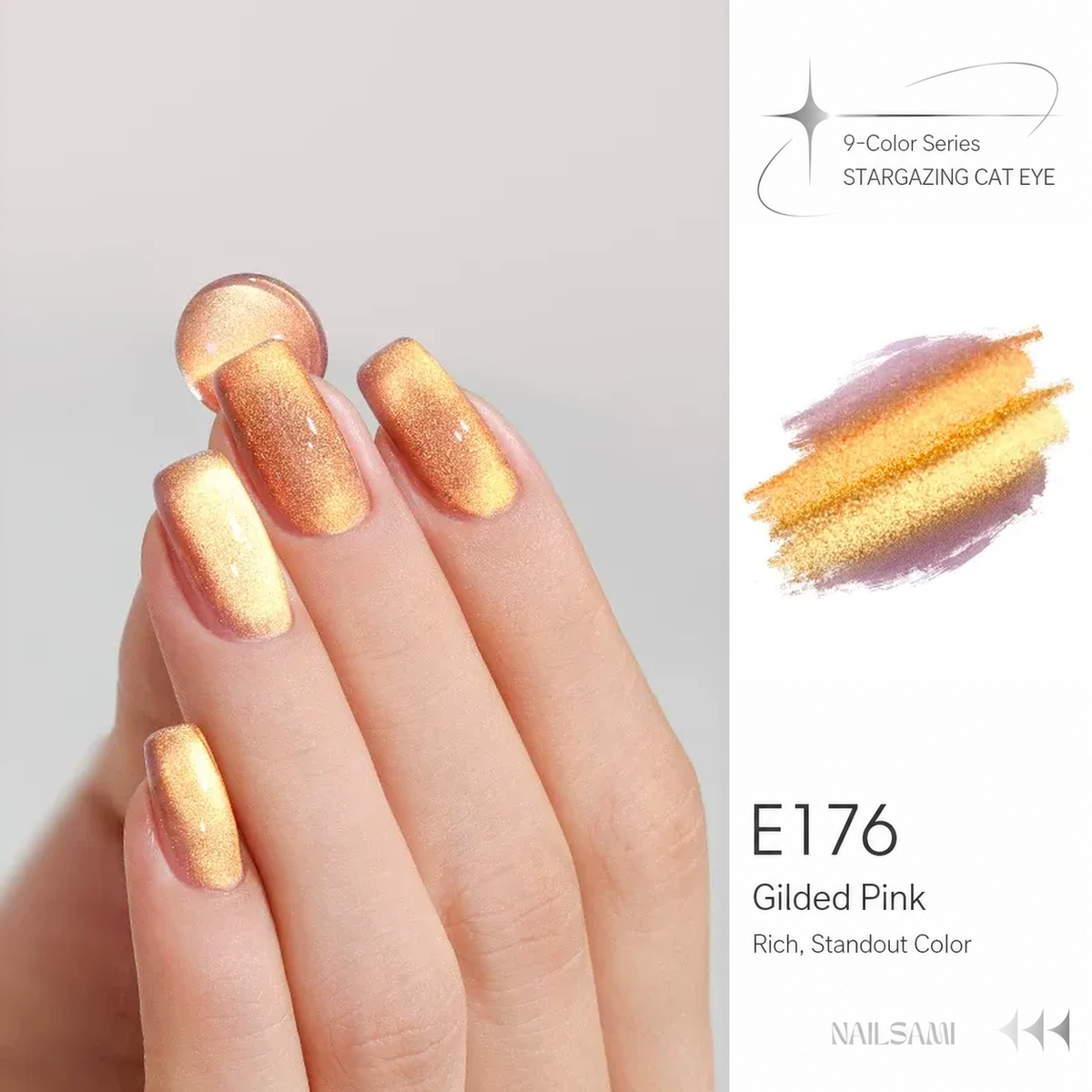 Taye Stargazing Cat Eye E176 Gilded Pink