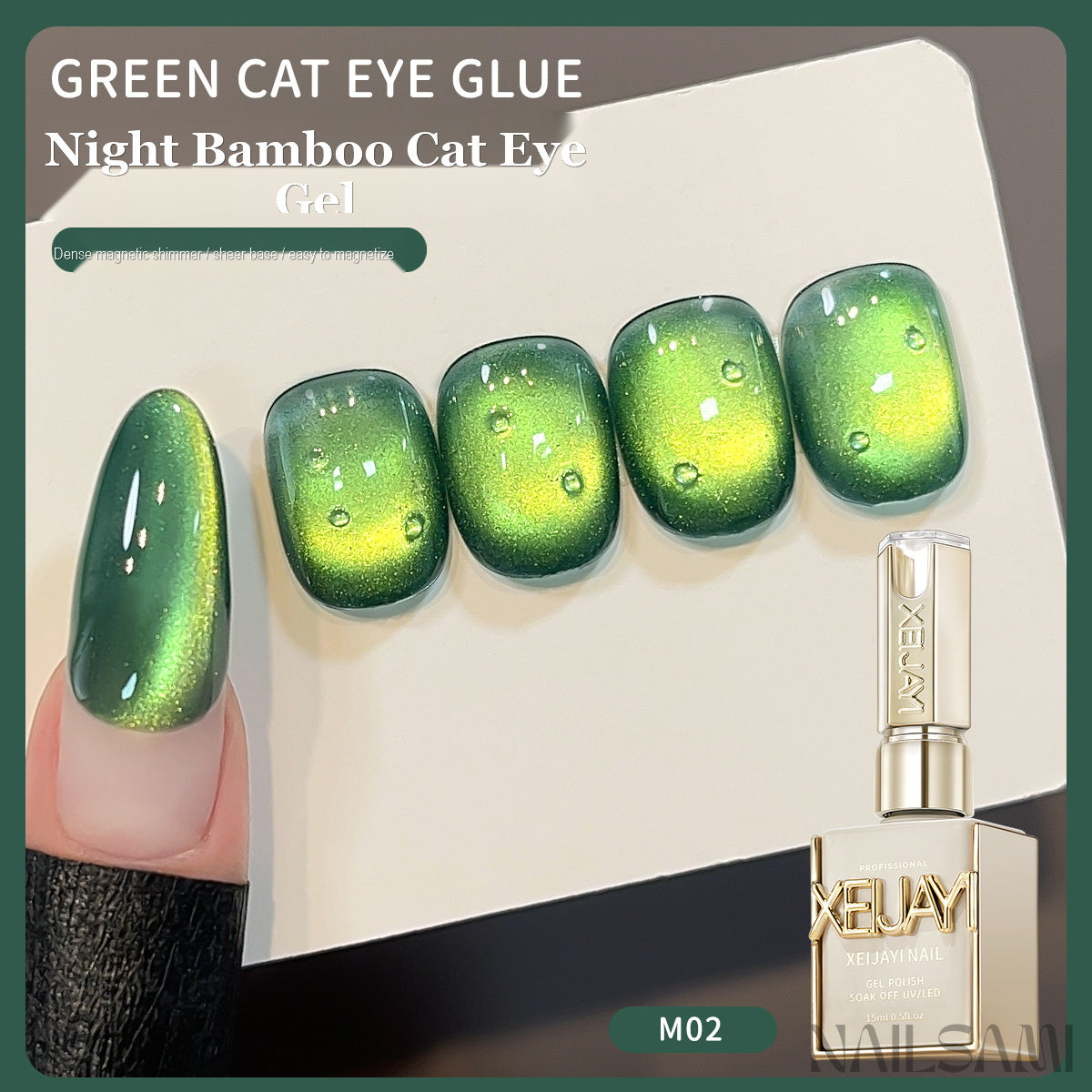 Xeijayi Night Bamboo Emerald Cat Eye Gel - 3 Colors