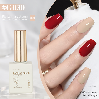 Xeijayi Caramel Cocoa Gel Polish shade G030 with cream-beige finish