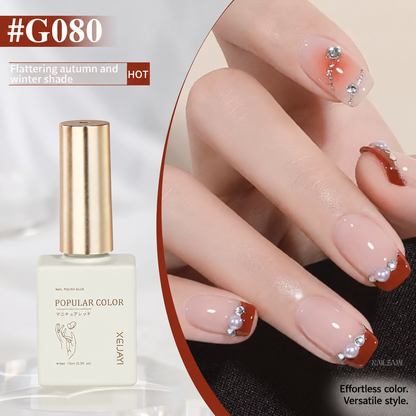 Xeijayi Caramel Cocoa Gel Polish shade G080 with brick-red finish