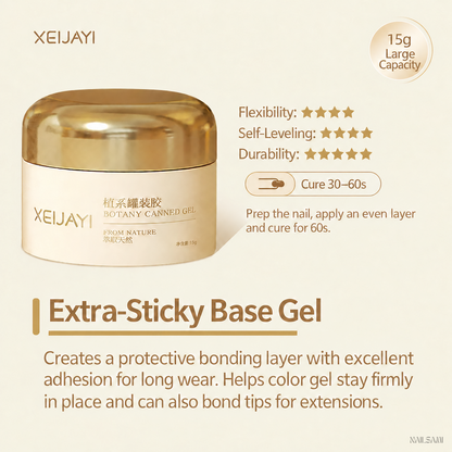 Xeijayi Extra-Sticky Base Gel in a 15g jar