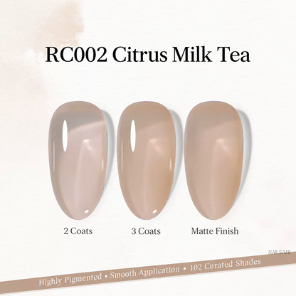 Xeijayi Milk Bottle Gel Polish shade RC002 Citrus Milk Tea