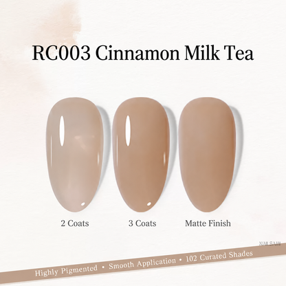 Xeijayi Milk Bottle Gel Polish shade RC003 Cinnamon Milk Tea