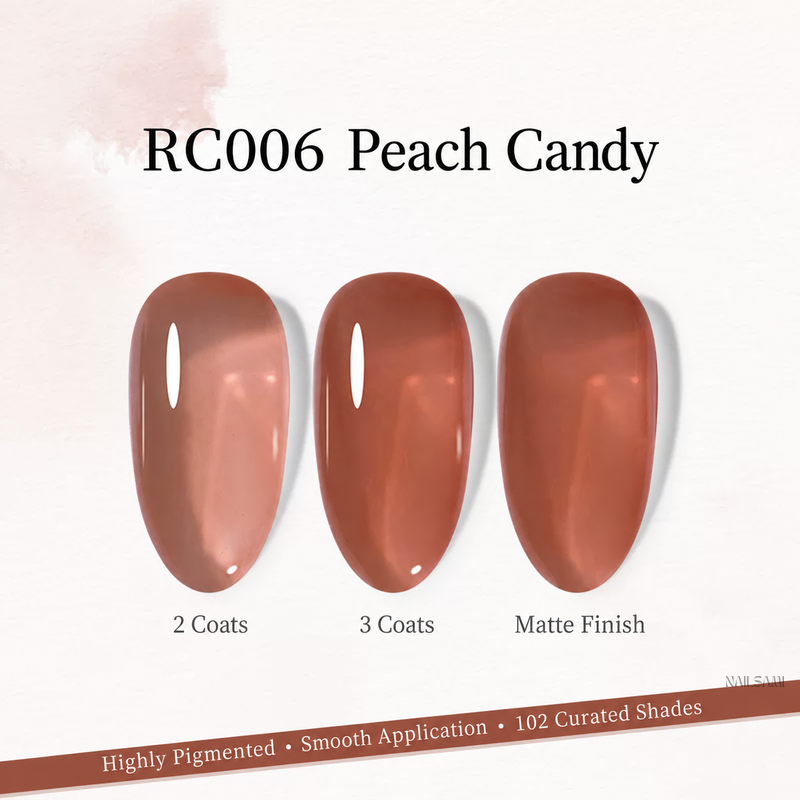 Xeijayi Milk Bottle Gel Polish shade RC006 Peach Candy