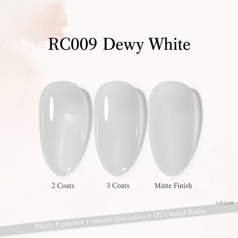 Xeijayi Milk Bottle Gel Polish shade RC009 Dewy White